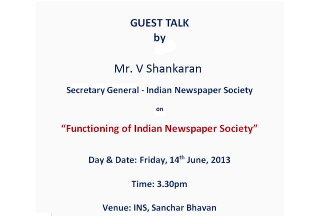 Guest Lecture by Mr. V Shankaran
